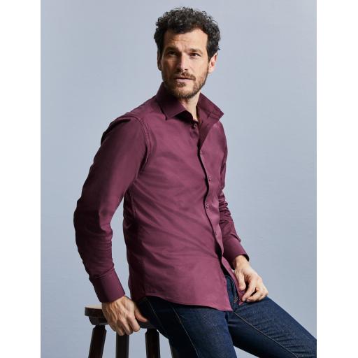 Men's Long Sleeve Easy Care Fitted Shirt