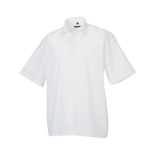 Men's Short Sleeve Polycotton Easy Care Poplin Shirt